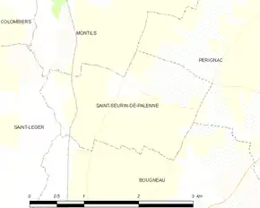 Poziția localității Saint-Seurin-de-Palenne