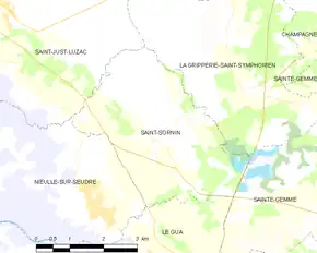 Poziția localității Saint-Sornin