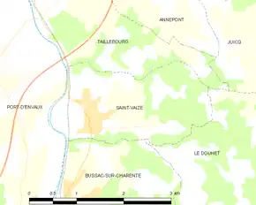 Poziția localității Saint-Vaize