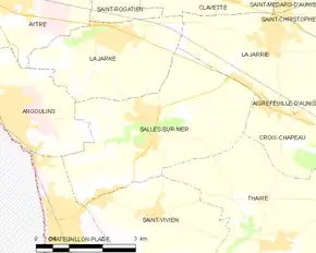 Poziția localității Salles-sur-Mer