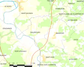 Poziția localității Taillebourg