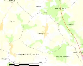 Poziția localității Tesson