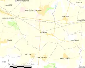 Poziția localității Le Thou