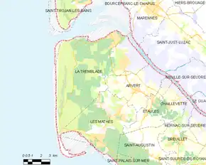 Poziția localității La Tremblade