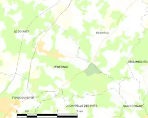 Poziția localității Vénérand