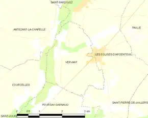 Poziția localității Vervant