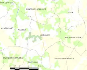 Poziția localității Villexavier