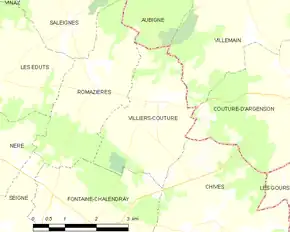 Poziția localității Villiers-Couture