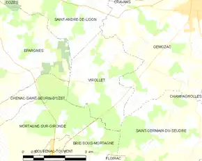 Poziția localității Virollet