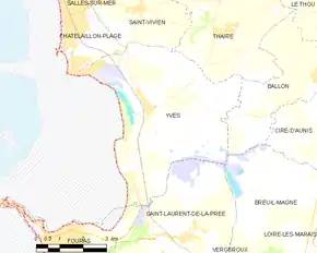 Poziția localității Yves