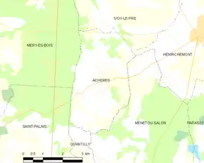 Poziția localității Achères