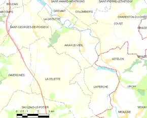 Poziția localității Ainay-le-Vieil