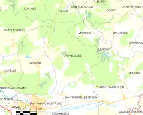 Poziția localității Arpheuilles