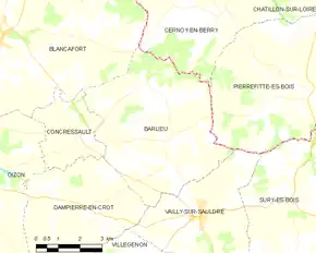 Poziția localității Barlieu