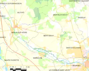 Poziția localității Berry-Bouy