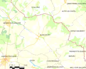 Poziția localității Blancafort