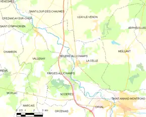 Poziția localității Bruère-Allichamps