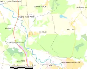 Poziția localității La Celle