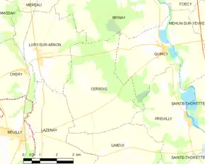 Poziția localității Cerbois