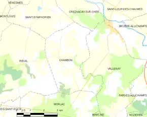 Poziția localității Chambon
