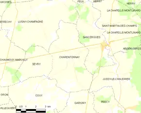 Poziția localității Charentonnay