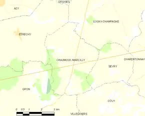 Poziția localității Chaumoux-Marcilly