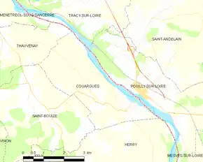 Poziția localității Couargues