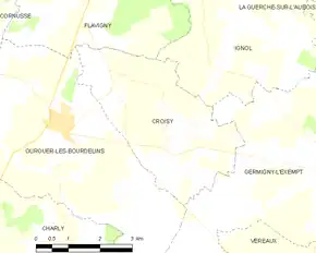 Poziția localității Croisy