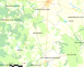 Poziția localității Ennordres