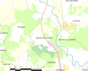 Poziția localității Farges-Allichamps