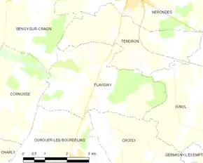 Poziția localității Flavigny