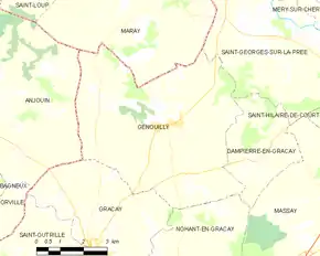 Poziția localității Genouilly