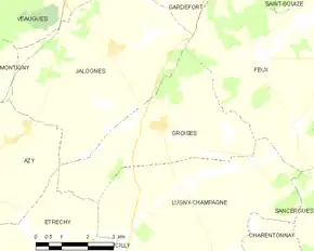 Poziția localității Groises