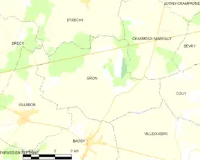 Poziția localității Gron