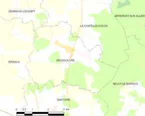 Poziția localității Grossouvre