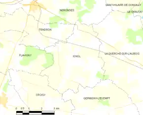 Poziția localității Ignol