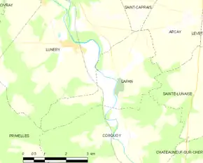 Poziția localității Lapan