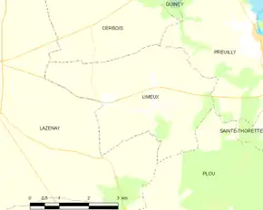 Poziția localității Limeux