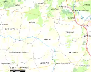 Poziția localității Marçais