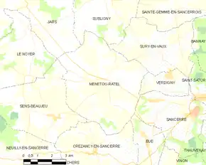 Poziția localității Menetou-Râtel