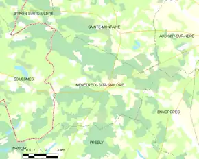 Poziția localității Ménétréol-sur-Sauldre