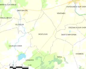 Poziția localității Montlouis