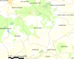 Poziția localității Morogues