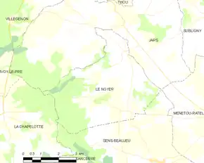 Poziția localității Le Noyer