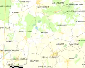 Poziția localității Parassy