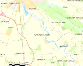 Poziția localității Plaimpied-Givaudins