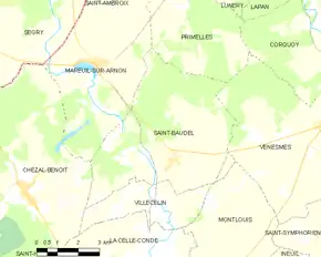 Poziția localității Saint-Baudel