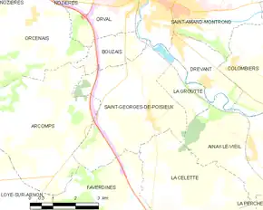 Poziția localității Saint-Georges-de-Poisieux