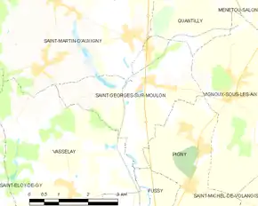 Poziția localității Saint-Georges-sur-Moulon