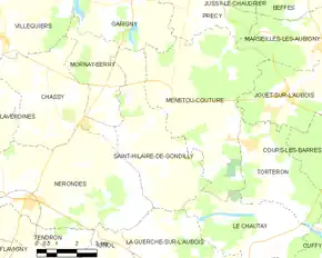 Poziția localității Saint-Hilaire-de-Gondilly